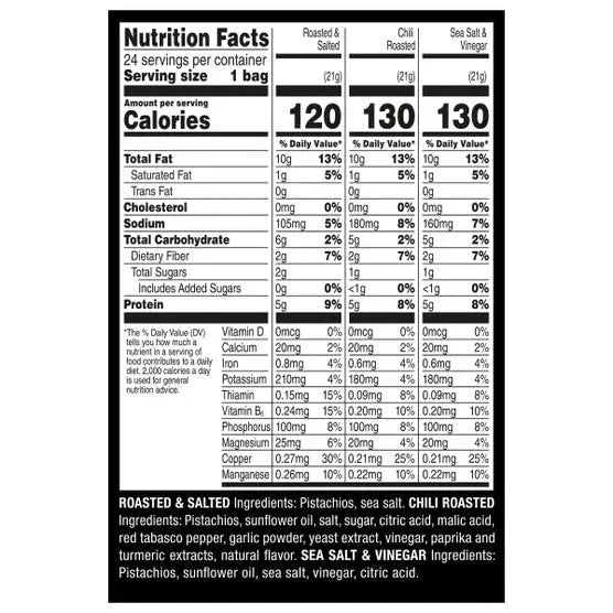 Wonderful Pistachios, No Shell, Variety Pack, .75 oz, 24-count - USA MEGA SHOP