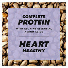 Wonderful Pistachios complete protein and heart healthy label on package