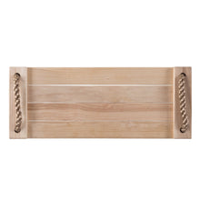 Wooden swing bench board with two rope holes and braided rope attachments