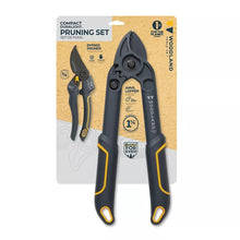 Woodland Tools Co. Duralight lopper and pruner set, dark blue handles