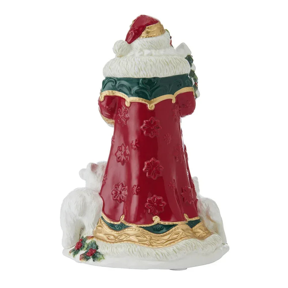 Woodland Holiday Musical Santa Figurine, 10.75 IN - USA MEGA SHOP