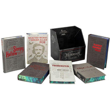 Horror book collection set with multiple paperback volumes and illustrated covers