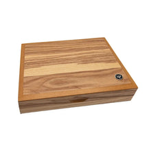 Wüsthof wooden storage case for steak knife set, warm wood top with metal logo
