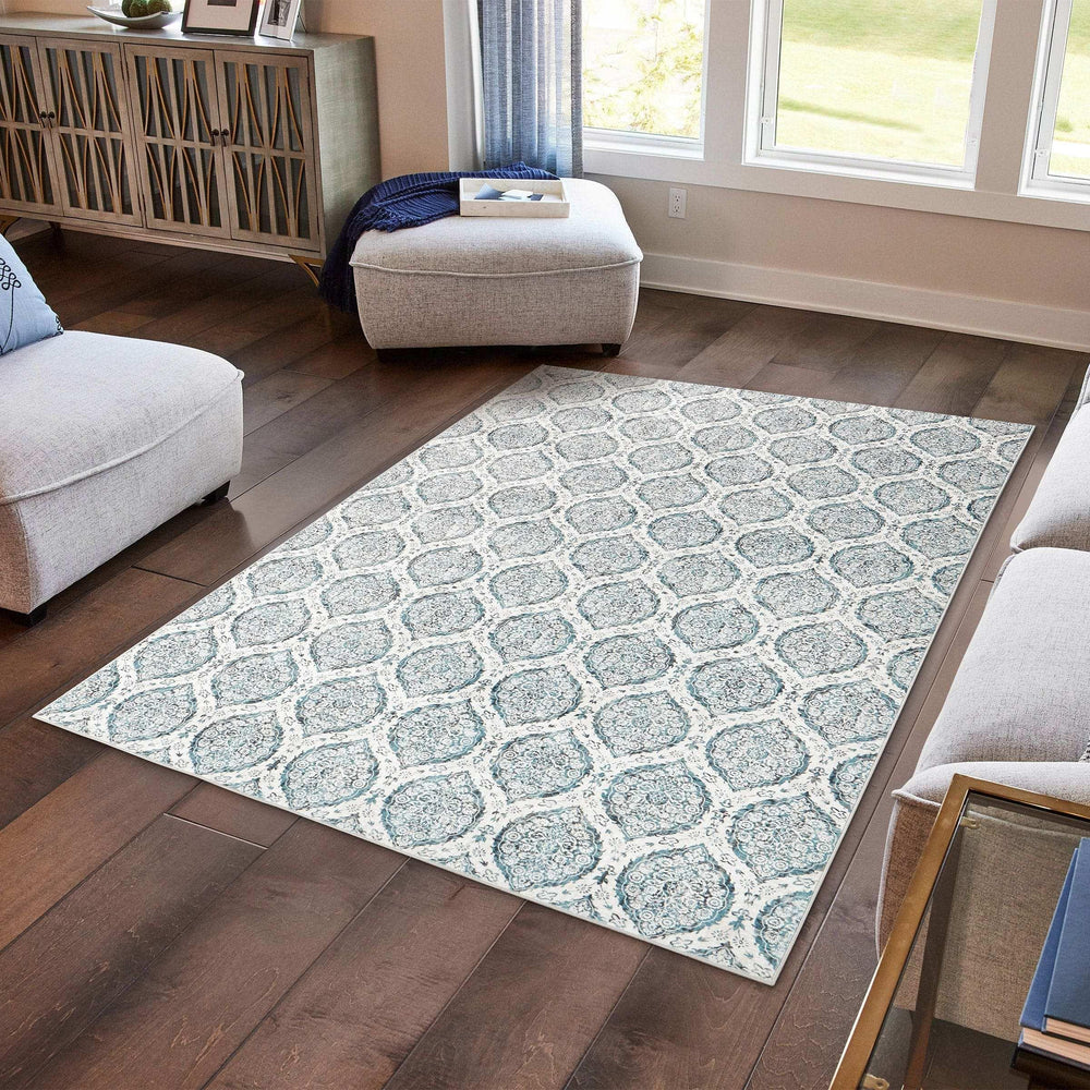 Wyatt & Ash Washable Indoor Area Rug, Alisha 6' 6" x 9' 6" - USA MEGA SHOP
