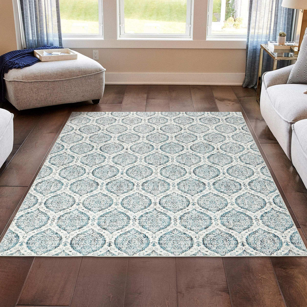 Wyatt & Ash Washable Indoor Area Rug, Alisha 6' 6" x 9' 6" - USA MEGA SHOP