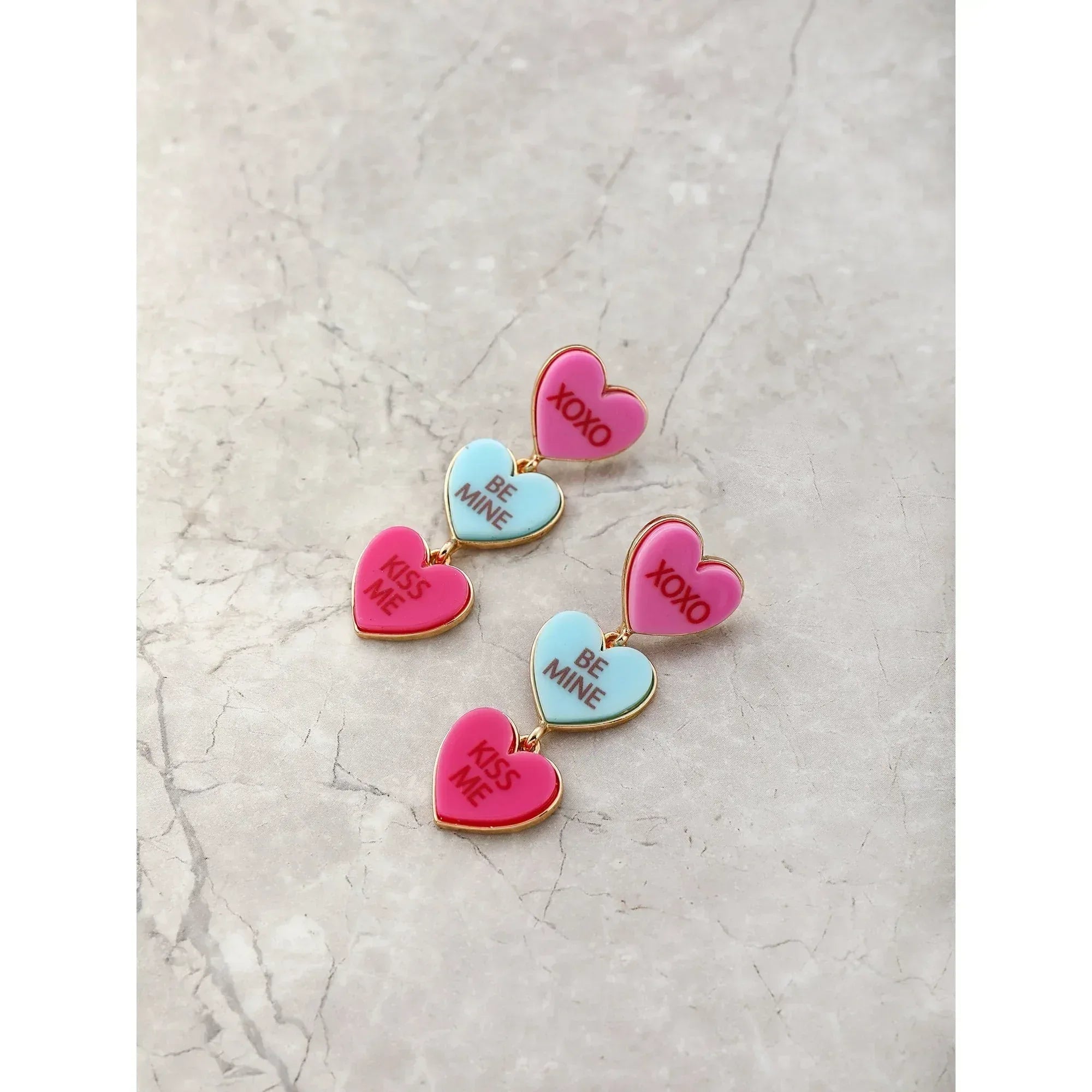 Way to Celebrate Valentine's Day Candy Heart Earrings, 1 Pair
