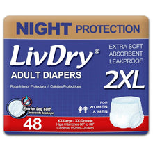 Overnight protective underwear package, size 2XL, 48-count pack