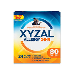 Xyzal 24-Hour Allergy Relief Antihistamine Tablets, 5 mg, 80 Count