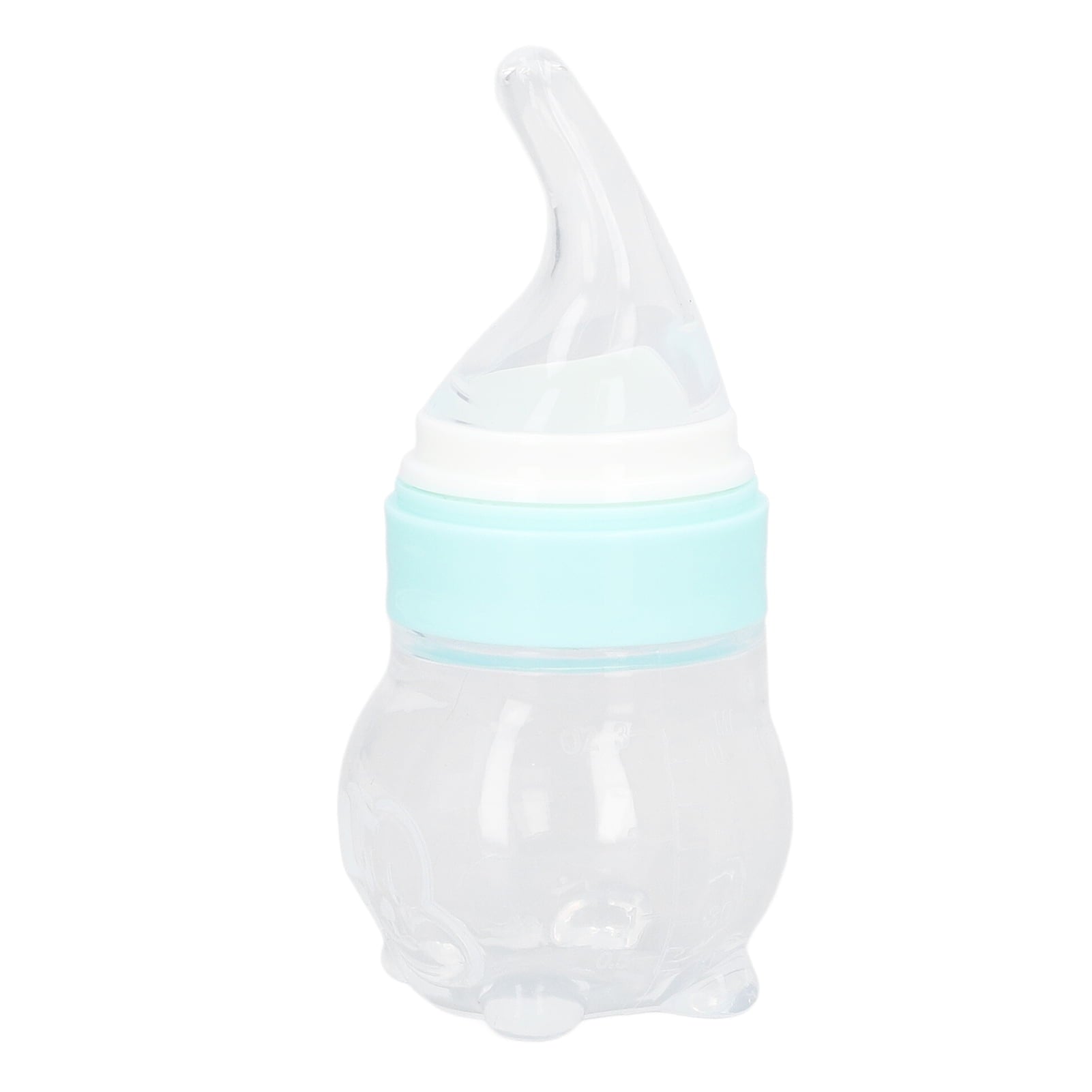 YAHHU Multifunction Baby Bottle Food Feeder, Detachable Infant Silicone Cereal Squeeze Feeder with Spoon, 8.27 inches / 21 cm