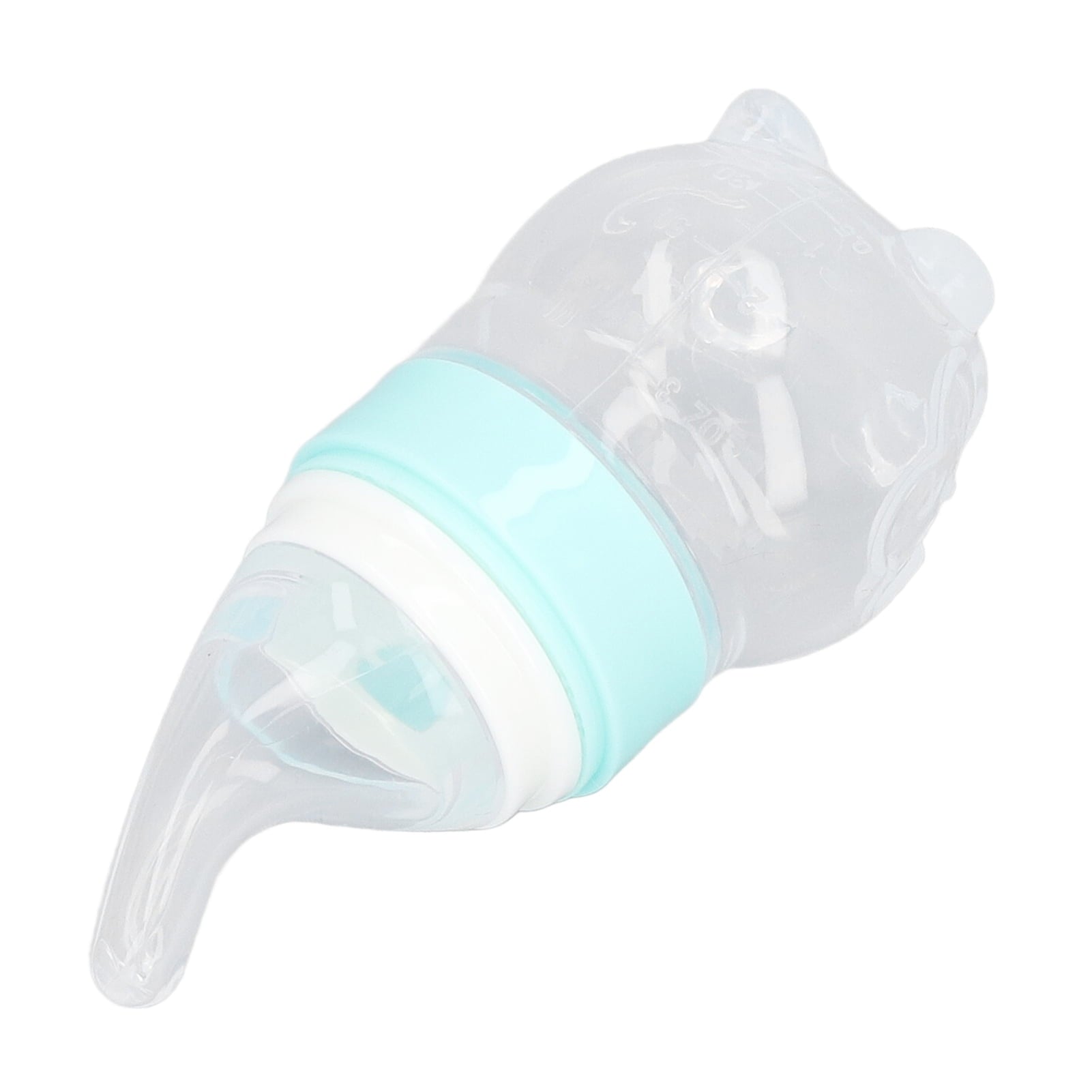 YAHHU Multifunction Baby Bottle Food Feeder, Detachable Infant Silicone Cereal Squeeze Feeder with Spoon, 8.27 inches / 21 cm