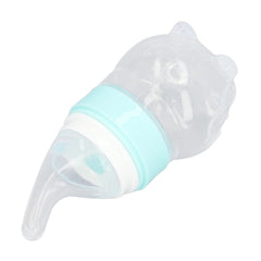YAHHU Multifunction Baby Bottle Food Feeder, Detachable Infant Silicone Cereal Squeeze Feeder with Spoon, 8.27 inches / 21 cm