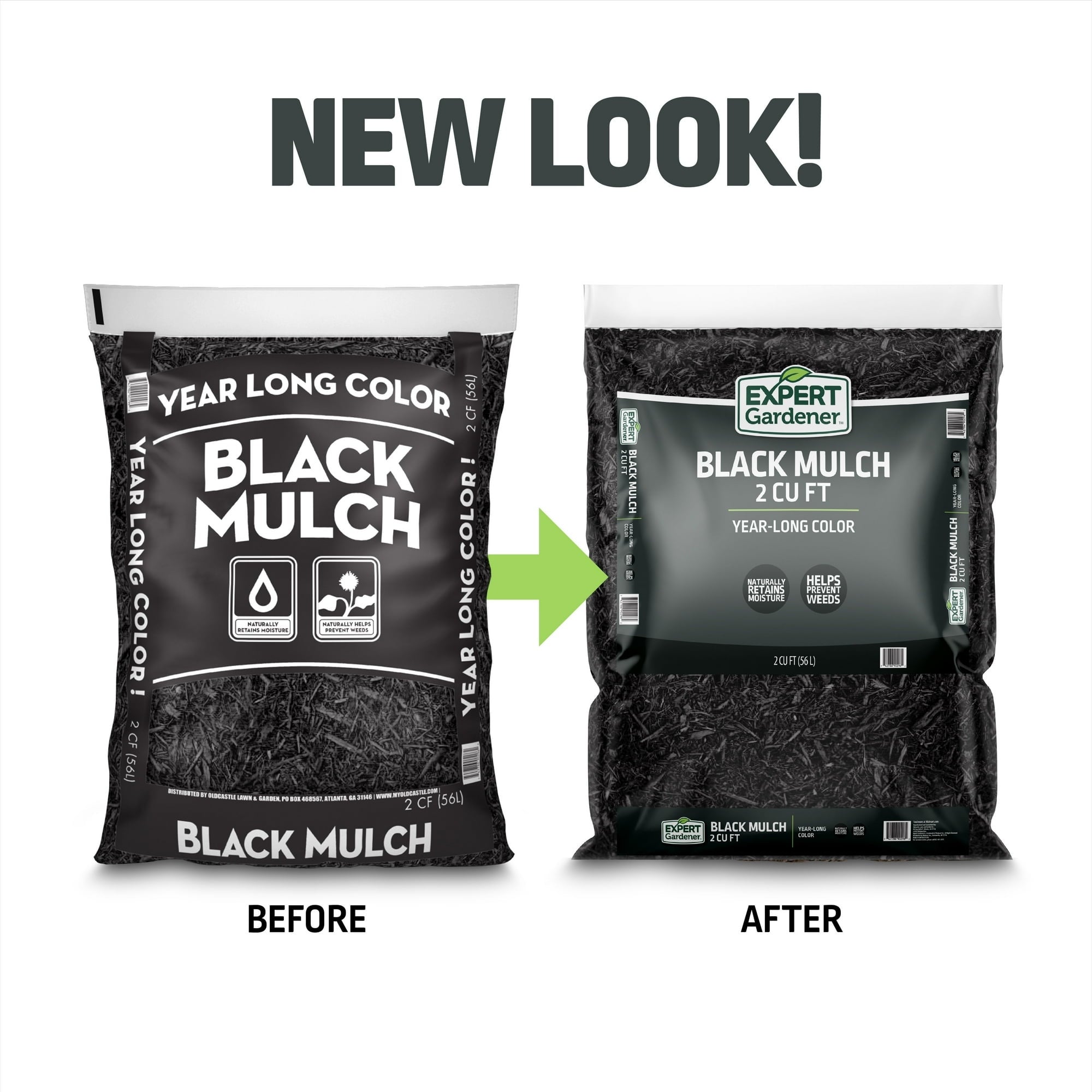 Expert Gardener Mulch, 2 cu. ft. – Year Long Color, Decorative Landscaping Mulch (Pack of 2)