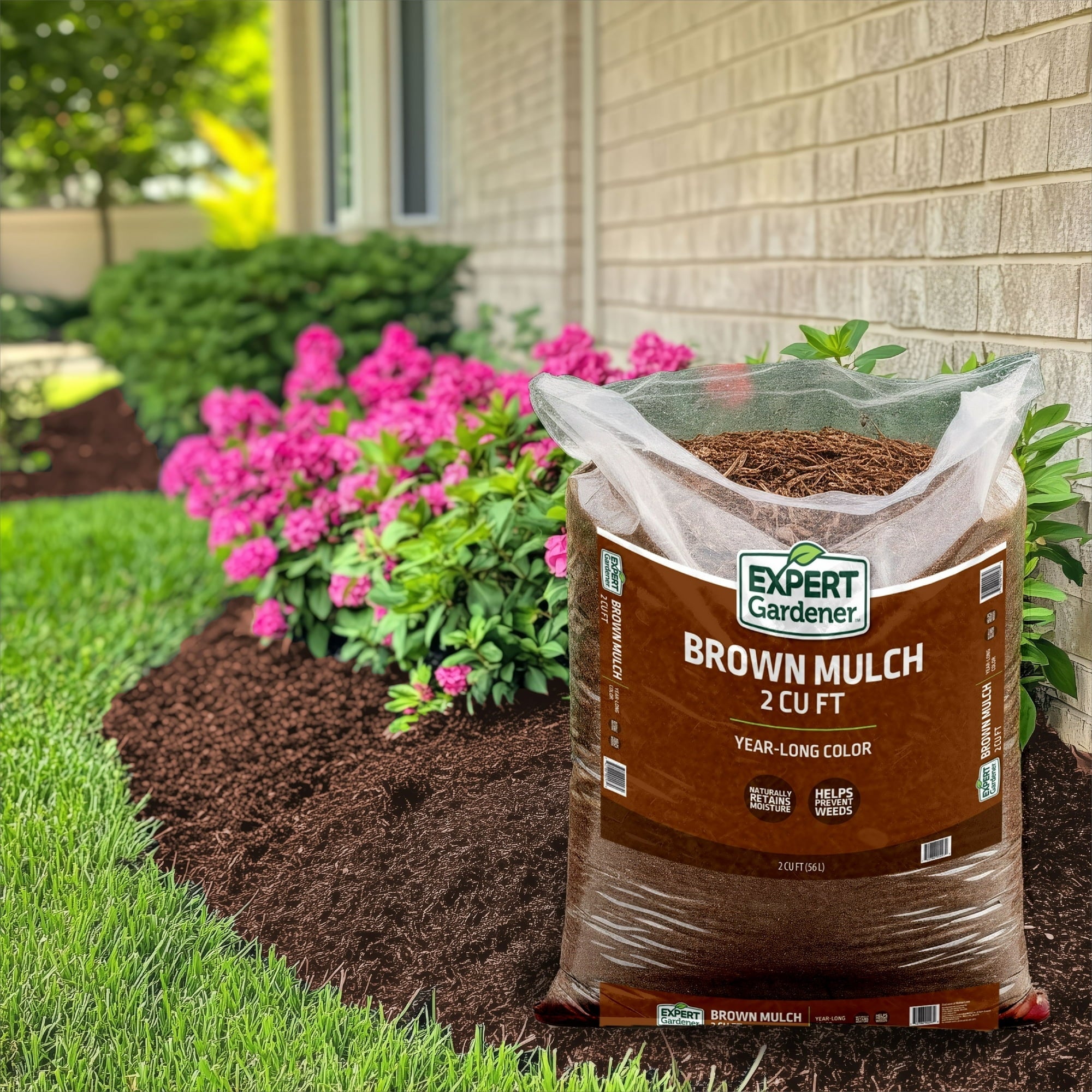 Expert Gardener Mulch, 2 cu. ft. – Year Long Color, Decorative Landscaping Mulch (Pack of 2)