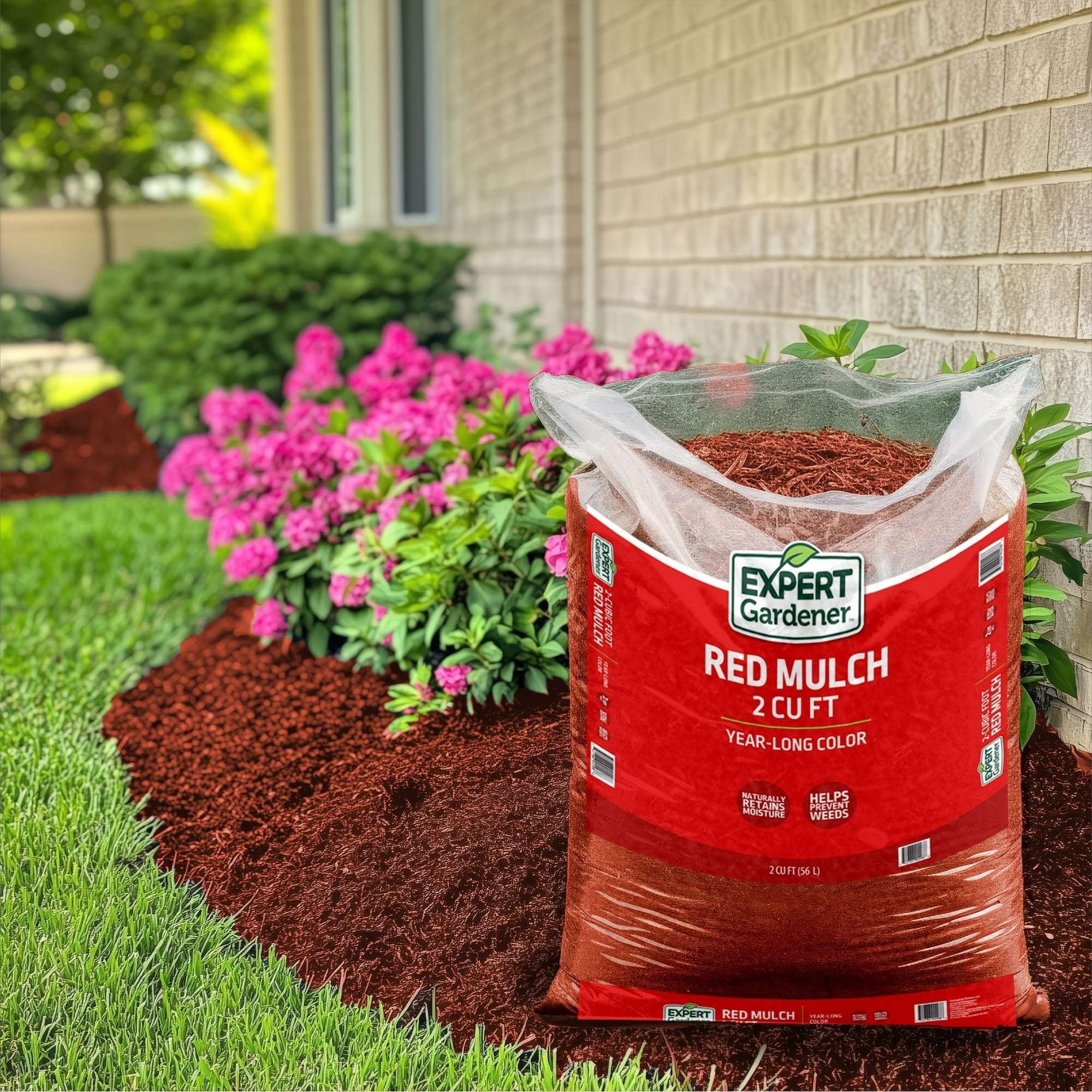 Expert Gardener Mulch, 2 cu. ft. – Year Long Color, Decorative Landscaping Mulch (Pack of 2)