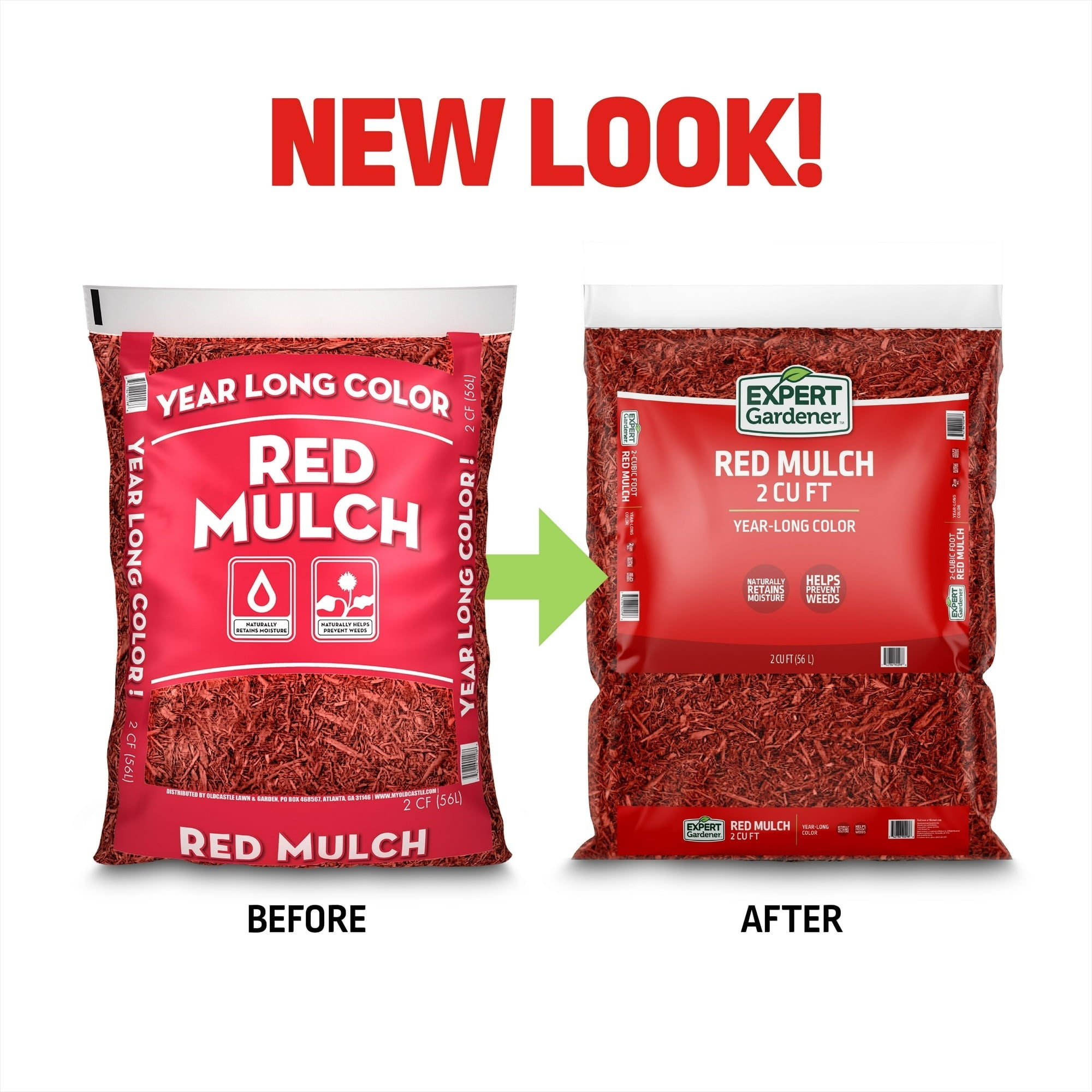 Expert Gardener Mulch, 2 cu. ft. – Year Long Color, Decorative Landscaping Mulch (Pack of 2)