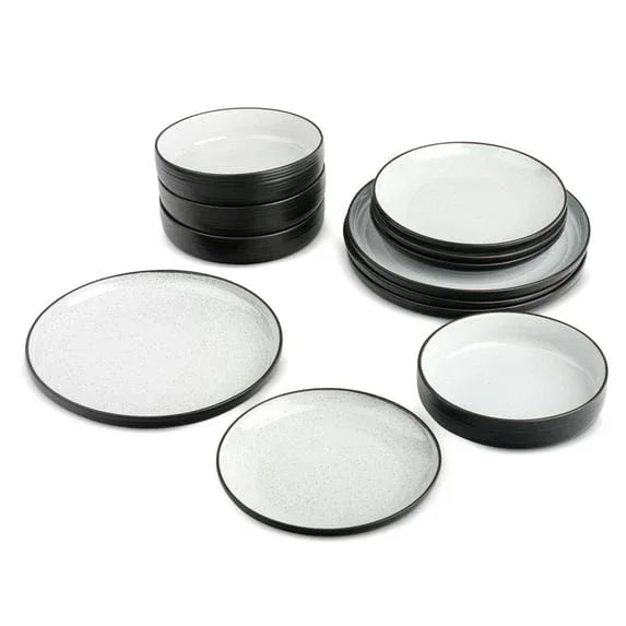 Yellowstone Beth 12-Piece Ceramic Dinnerware Set - USA MEGA SHOP