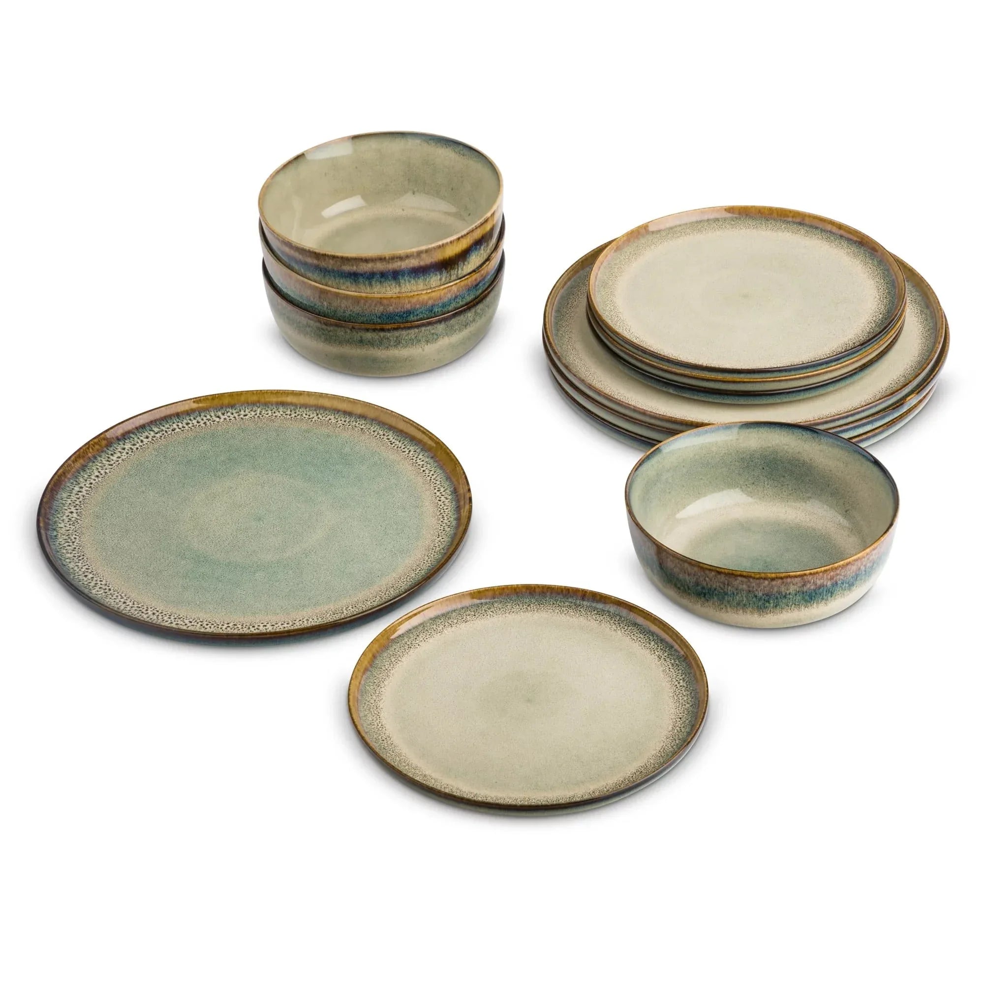 Yellowstone Rip 12-Piece Ceramic Dinnerware Set