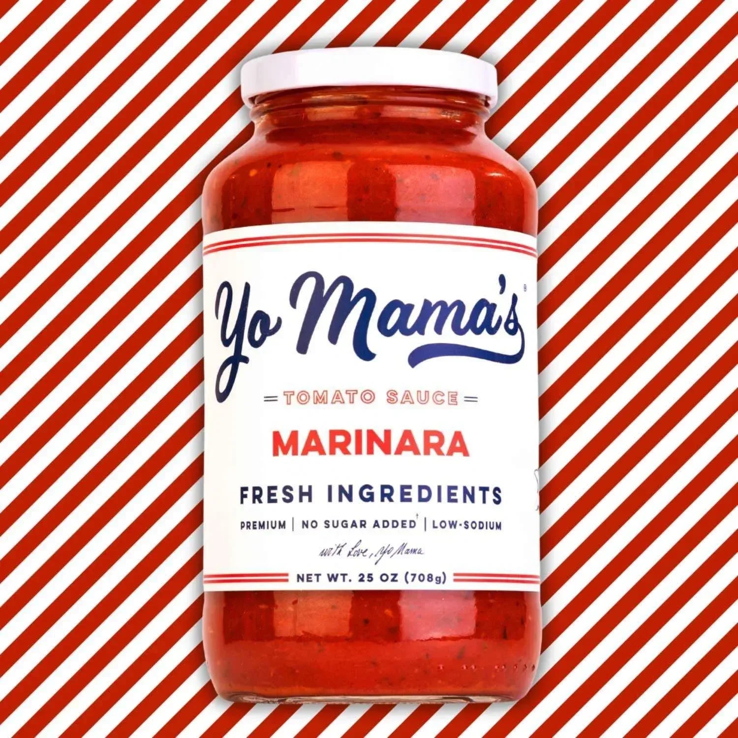 Yo Mama's Foods Low-Sodium Marinara Pasta Sauce, 25 oz., 3 pk.