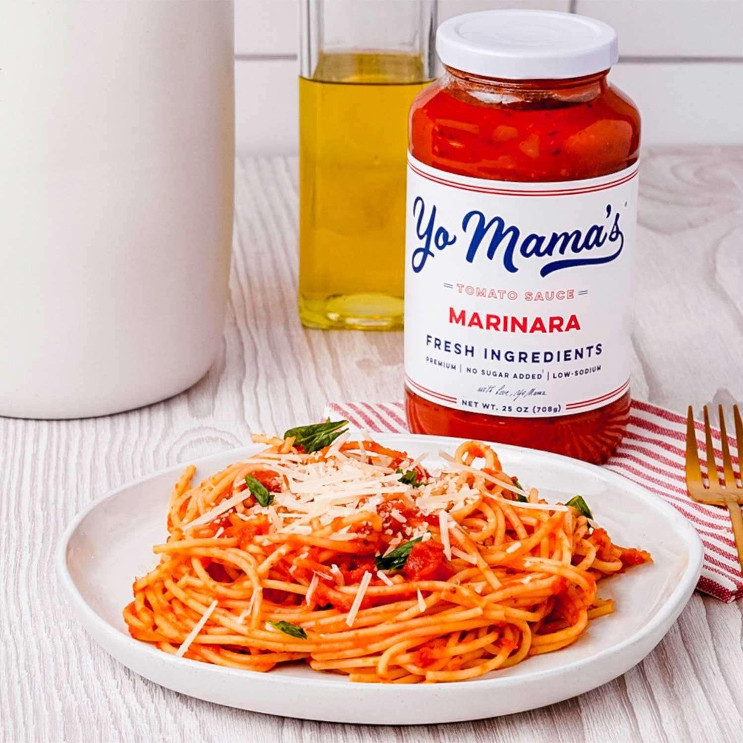 Yo Mama's Foods Low-Sodium Marinara Pasta Sauce, 25 oz., 3 pk. - USA MEGA SHOP