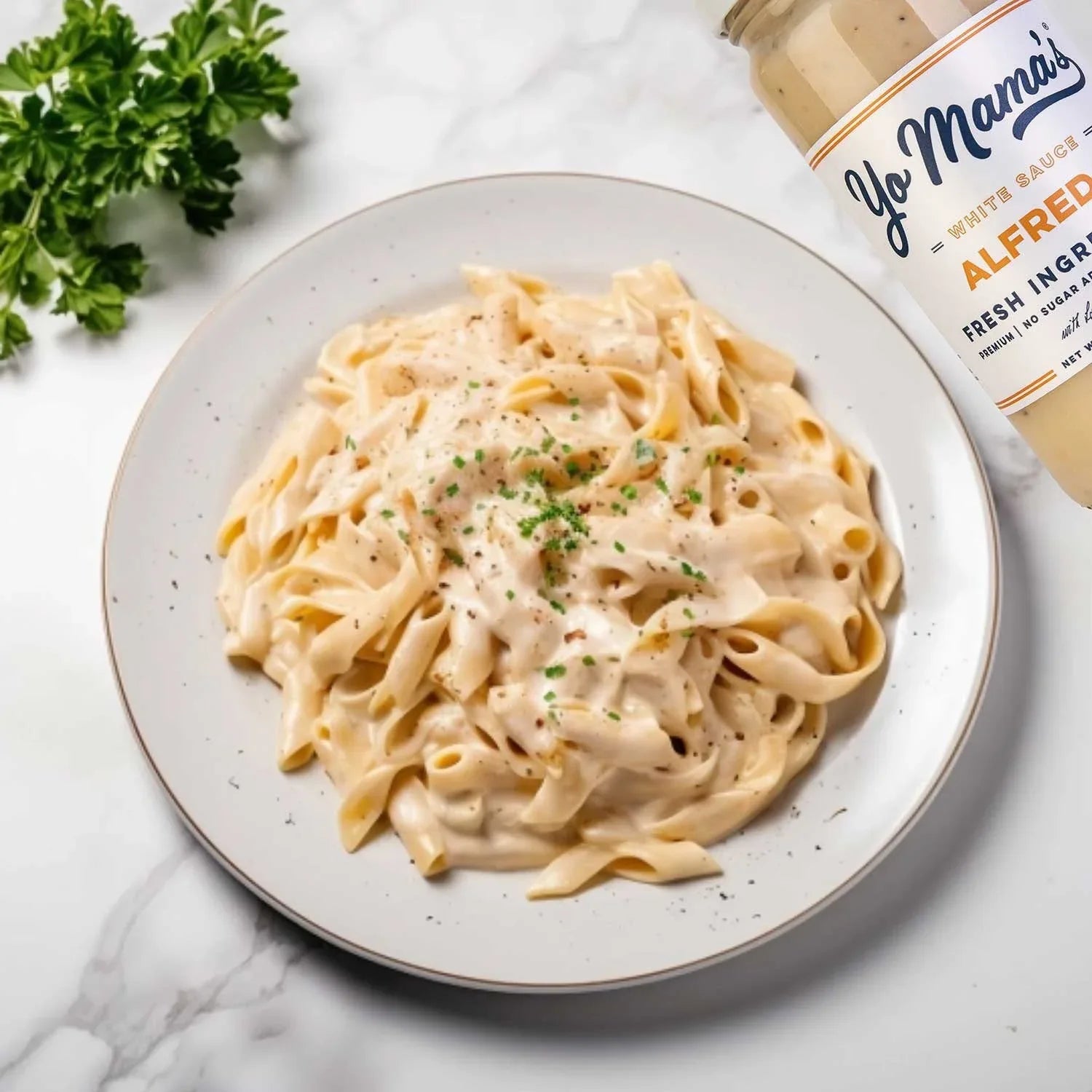 Yo Mama's Low-Carb No Sugar Added Alfredo Sauce, 16 oz., 3 pk. - USA MEGA SHOP