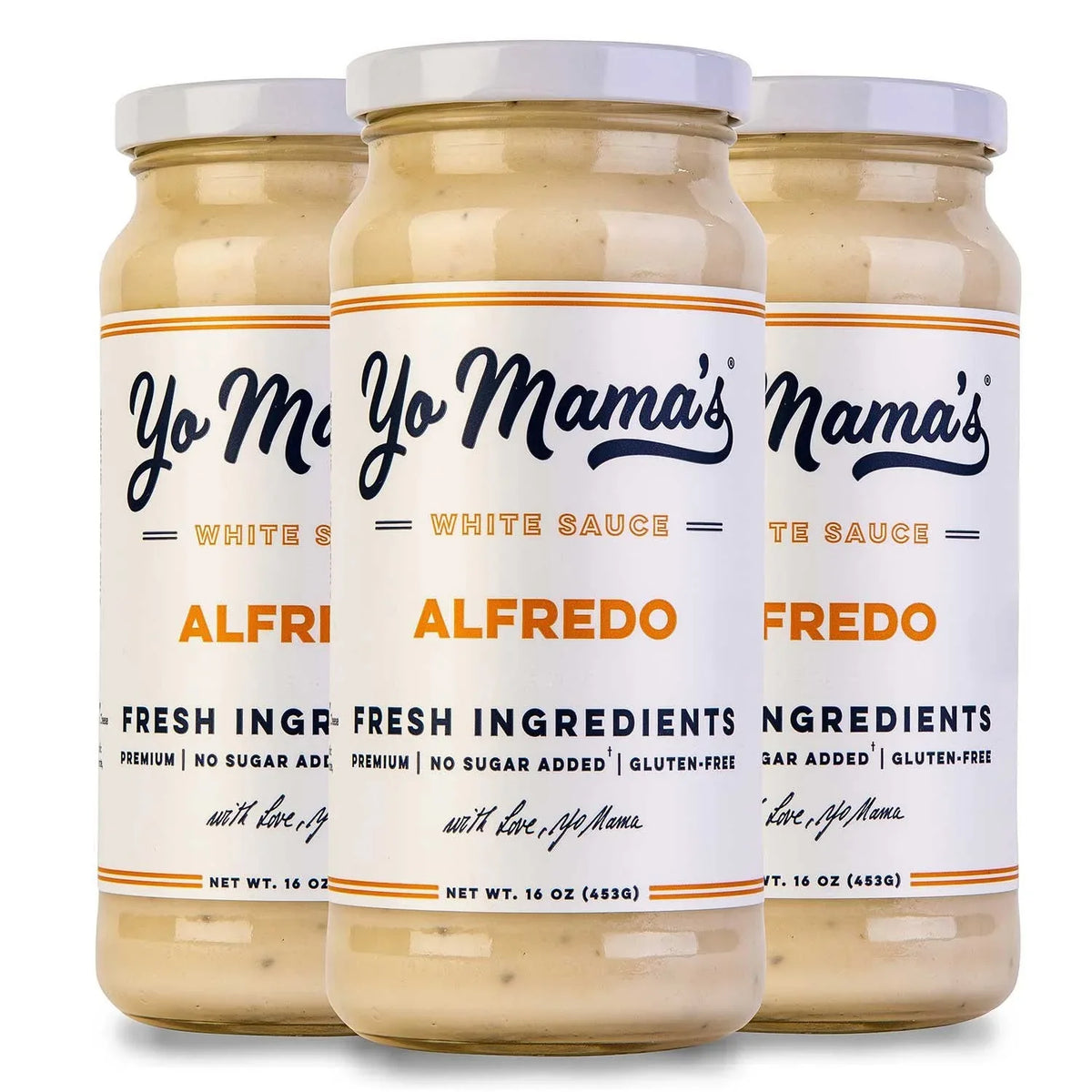 Yo Mama's Low-Carb No Sugar Added Alfredo Sauce, 16 oz., 3 pk. - USA MEGA SHOP