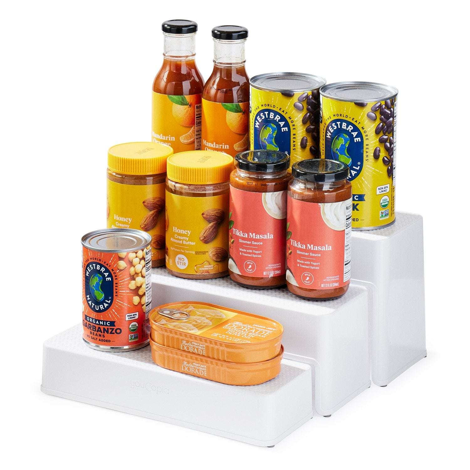 YouCopia ShelfSteps 2-Pack Can Organizer Set, 3-Shelf