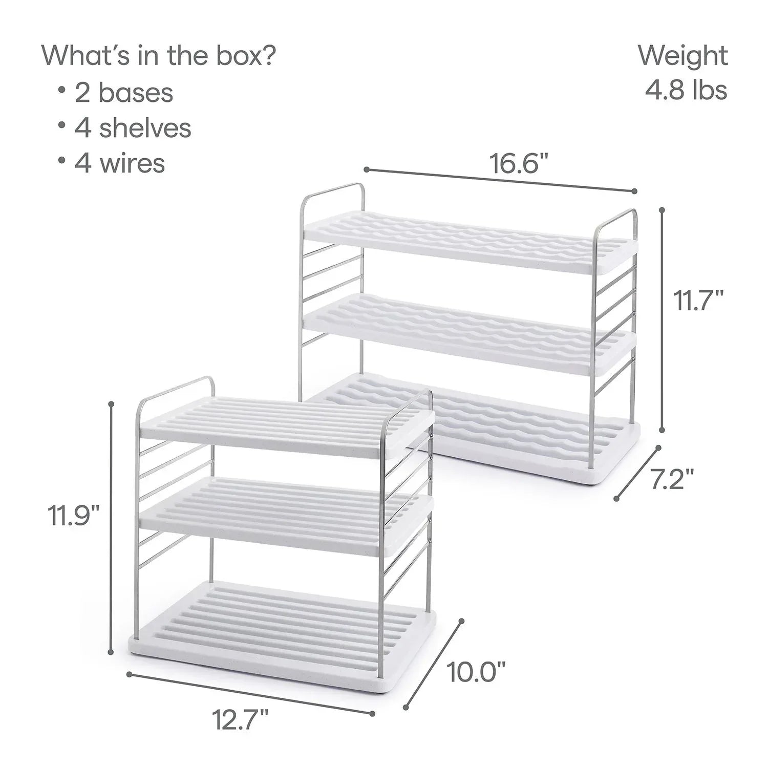 YouCopia Bottle Mug and Plate Organizer, 2-Piece Set