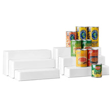 YouCopia white 3-shelf can organizer set, two step units for canned goods