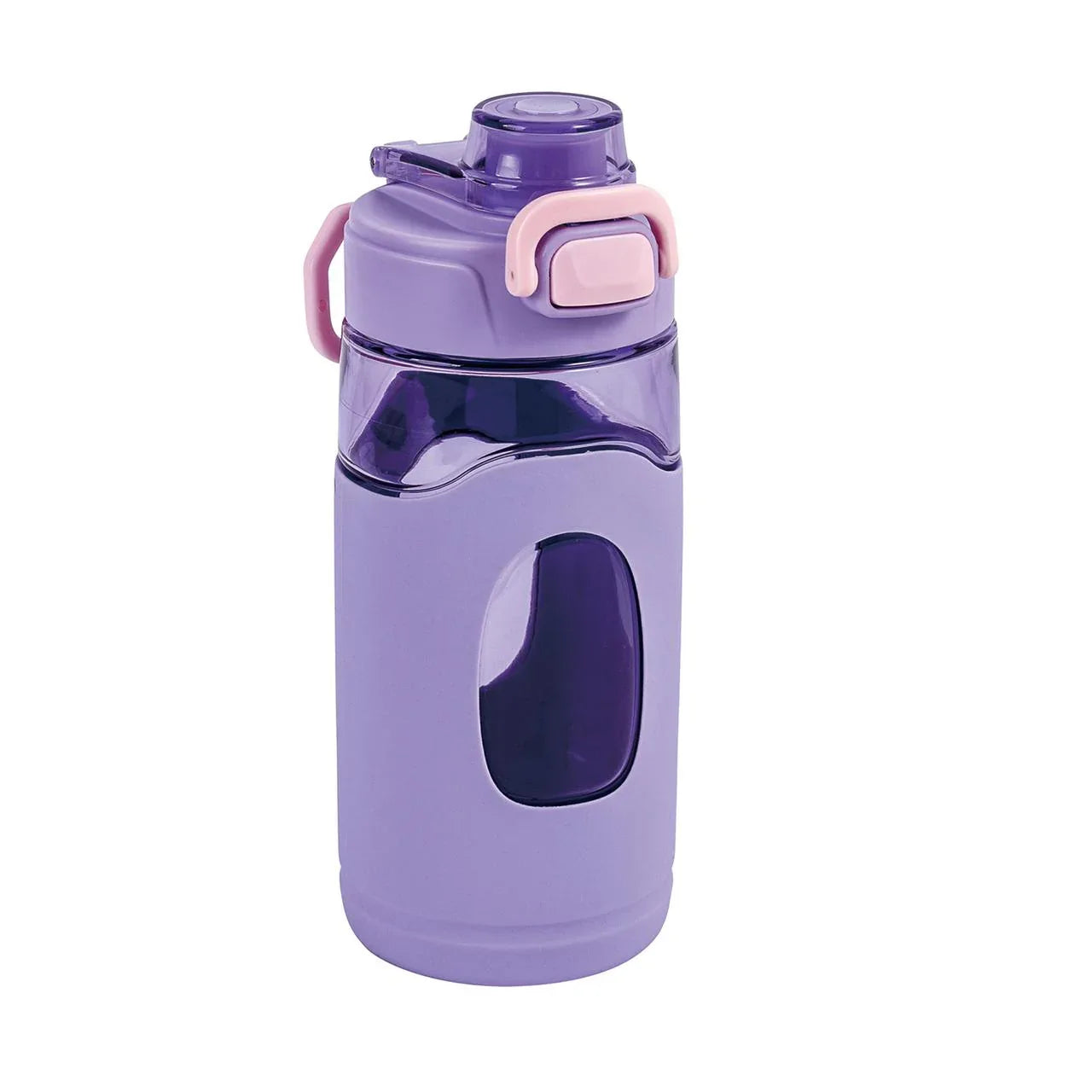 Your Zone 16 Fluid Ounces Water Bottle, Blue, Tritan, Silicone Sleeve, No Straw, Reuseable - USA MEGA SHOP