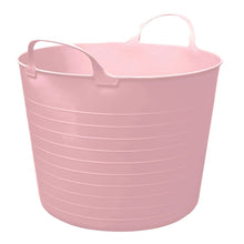 Kids flex storage bin in pink, with twin carry handles and ridged sides