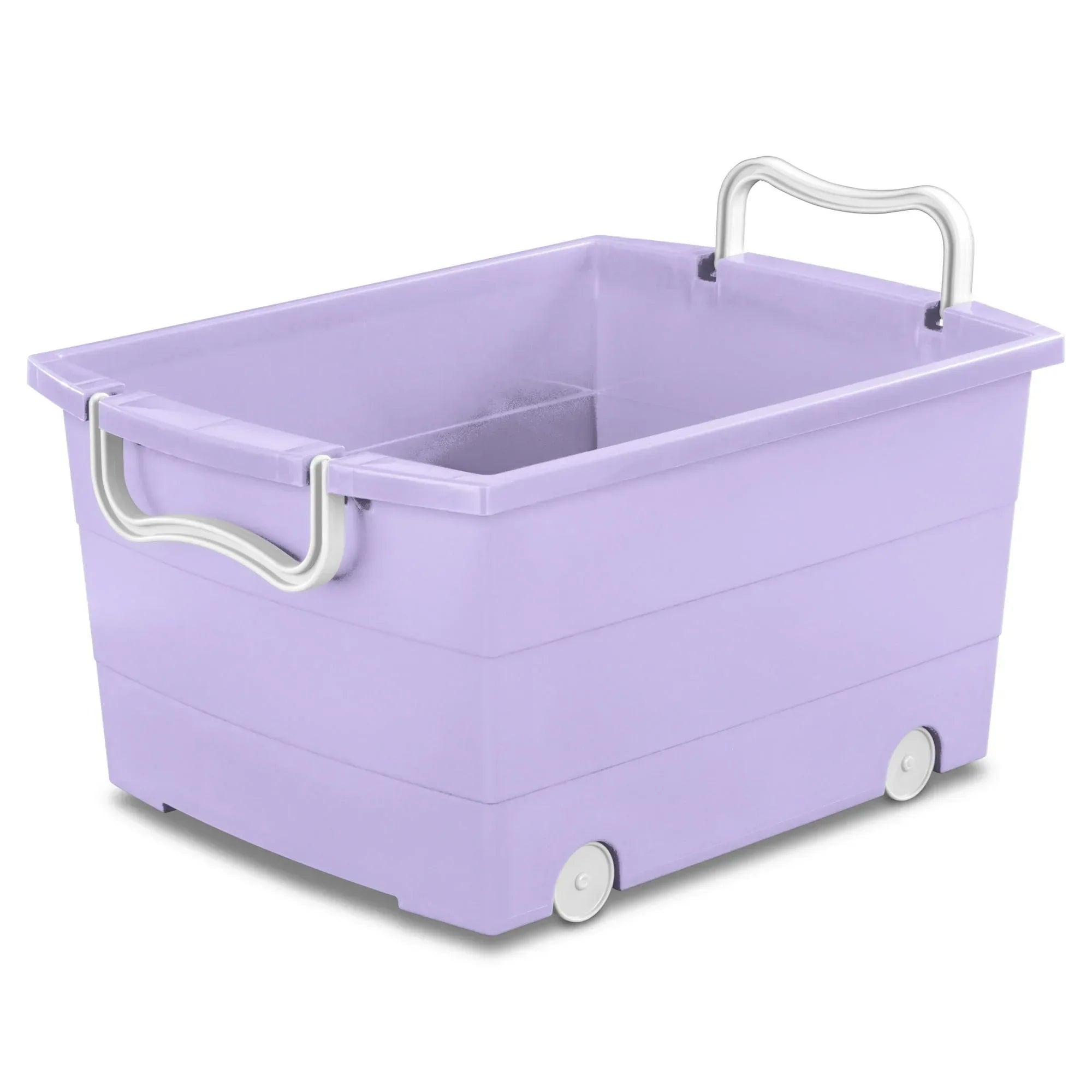 Your Zone Kids Rolling Toy Storage Bin with Handles, 22 in x 16 in x 11 in
