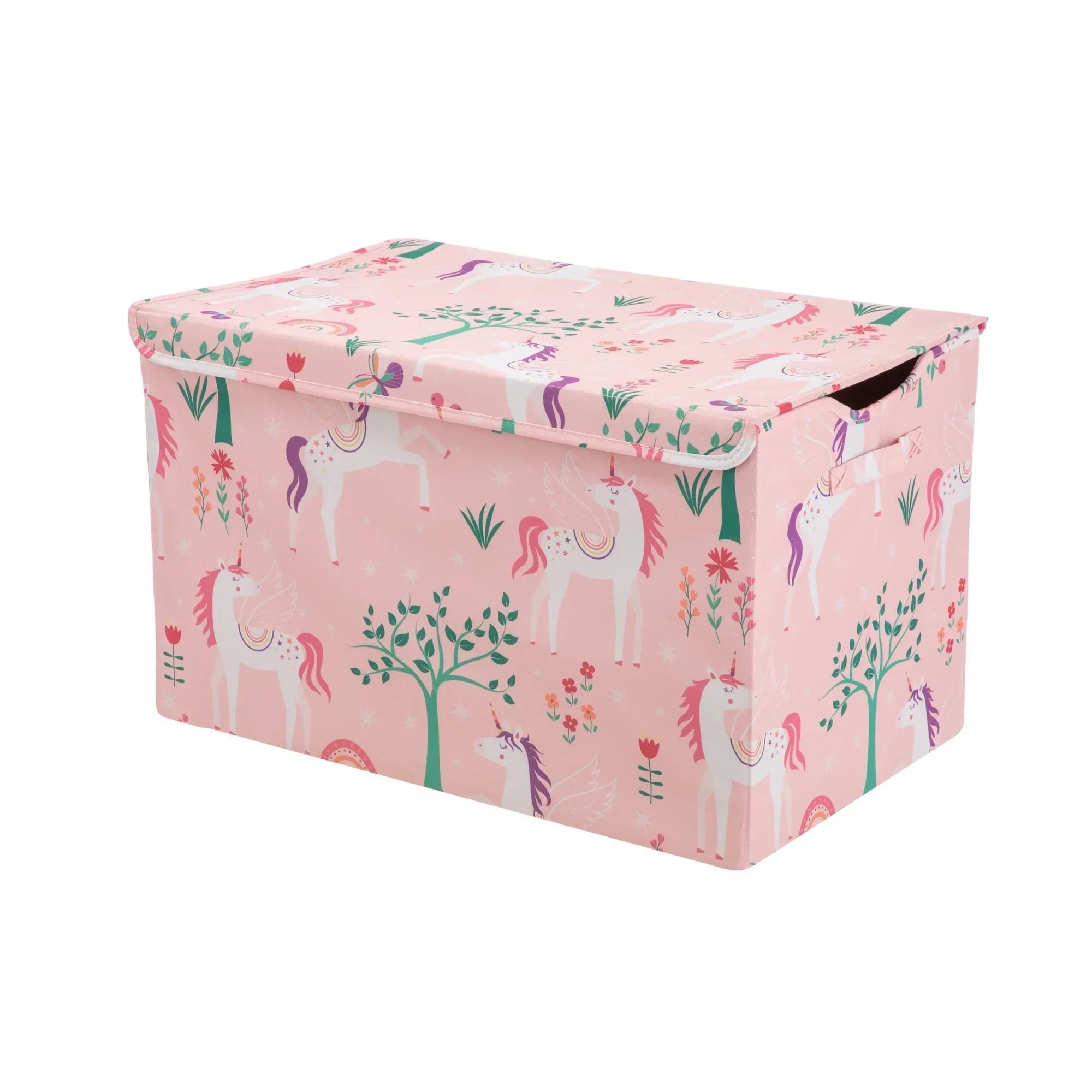 Your Zone Kids Pattern Collapsible Toy Storage Trunk, 24 in x 14.8 in x 15 in