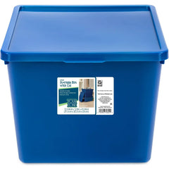 Your Zone Kids Large Plastic Stacking Storage Bin with Lid, 12 in x 12.4 in x 9.4 in