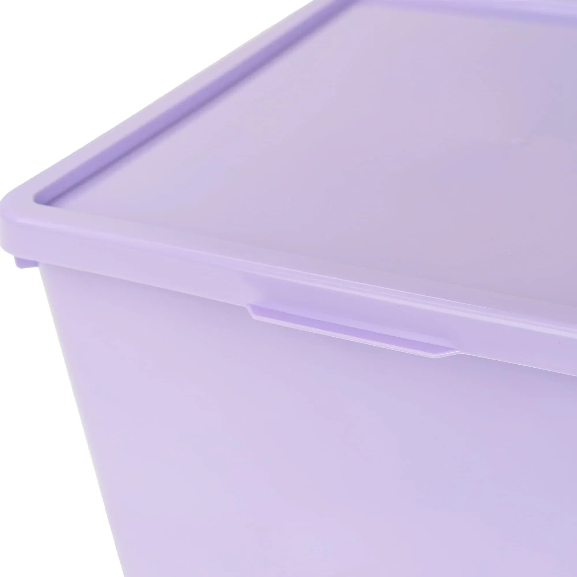 Your Zone Kids Large Plastic Stacking Storage Bin with Lid, 12 in x 12.4 in x 9.4 in