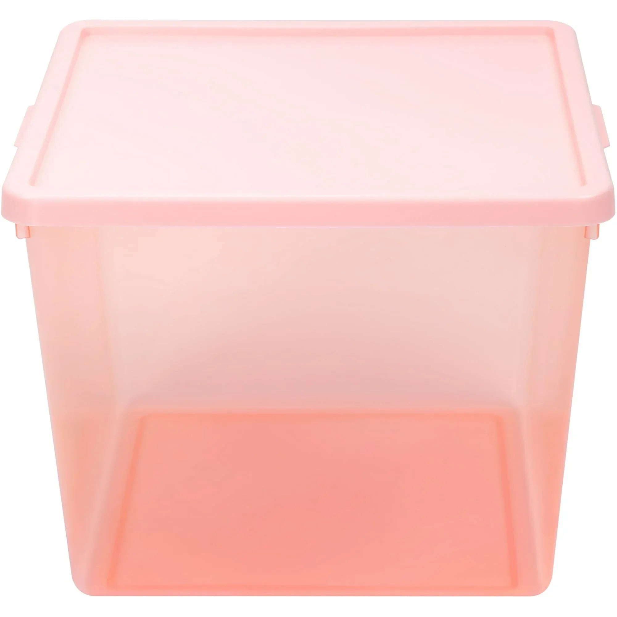 Your Zone Kids Large Plastic Stacking Storage Bin with Lid, 12 in x 12.4 in x 9.4 in
