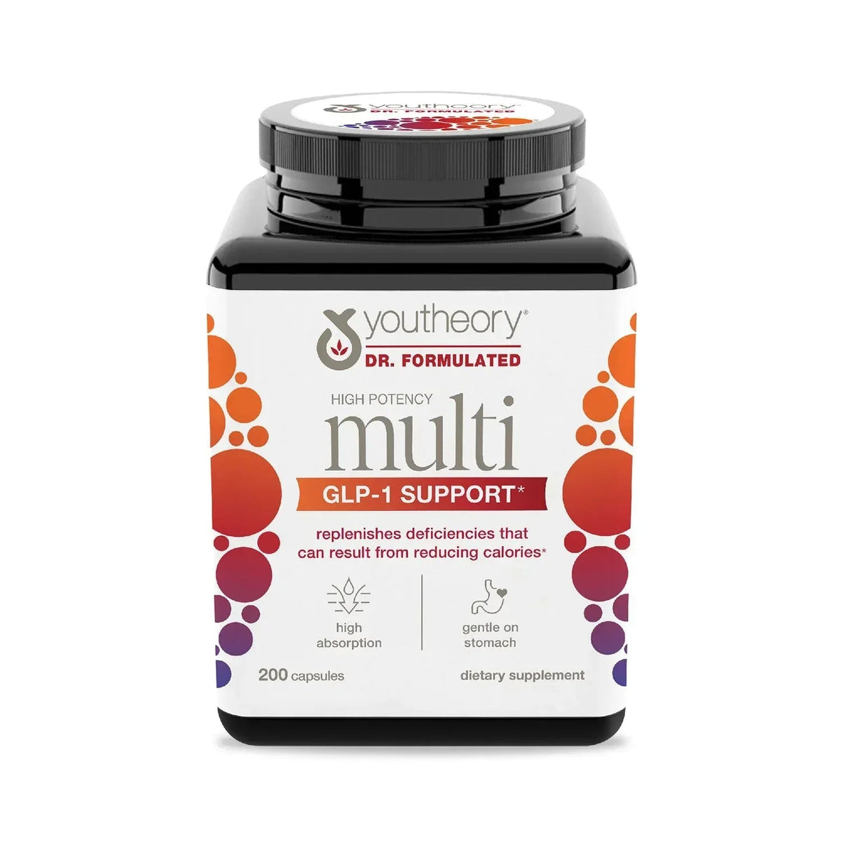 Youtheory High Potency Multivitamin Capsules, Dr. Formulated, 200 Count