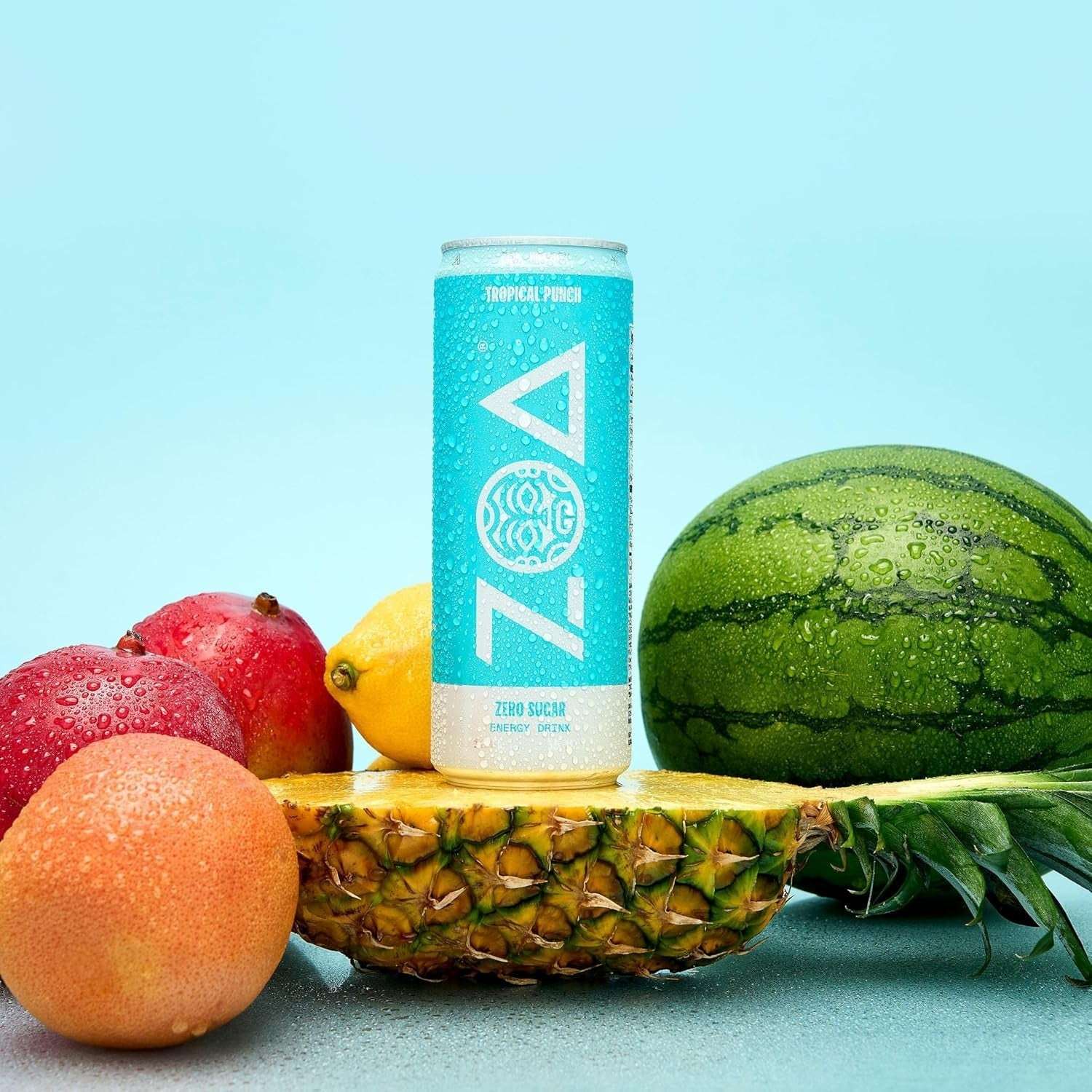 ZOA Bebidas Energéticas Cero Azúcar con Electrolitos, Vitamina C, Aminoácidos, Vitaminas B, Elaboradas con Cafeína de Té Verde, Paquete Variado Sin Azúcar - Cuatro Sabores, Latas de 355 ml (Paquete de 12)