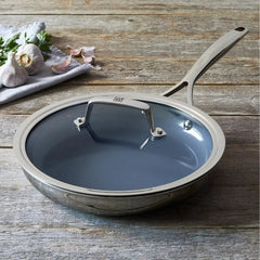 ZWILLING Energy Plus 10" 18/10 Stainless Steel Nonstick Frying Pan with Lid