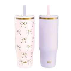 Zak Designs 30-oz. Stainless Steel Double Wall Sutton Flex Tumbler, 2-Piece Set