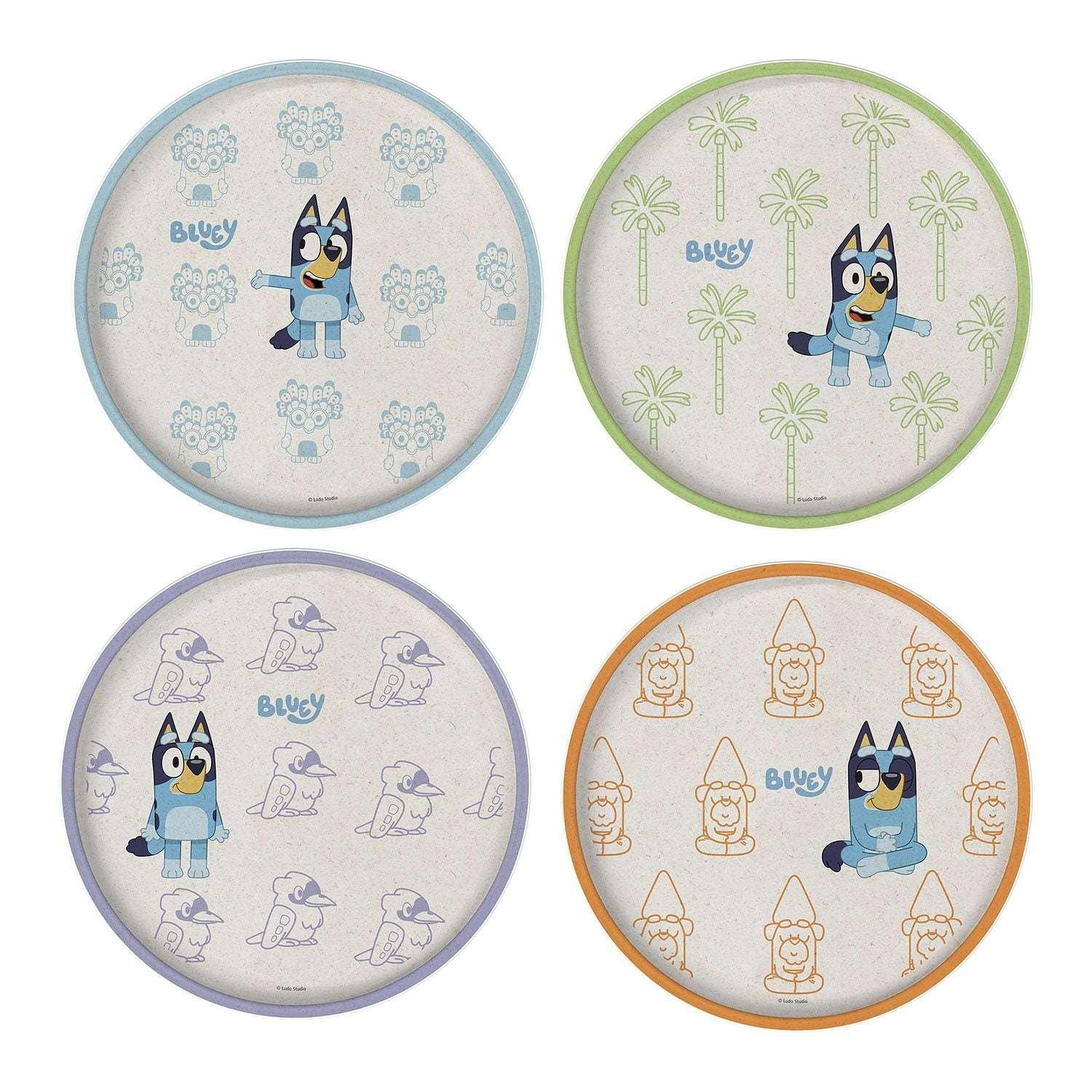 Zak Designs 8-Piece Bamboo Melamine Kids Dinnerware Set, Choose Character - USA MEGA SHOP