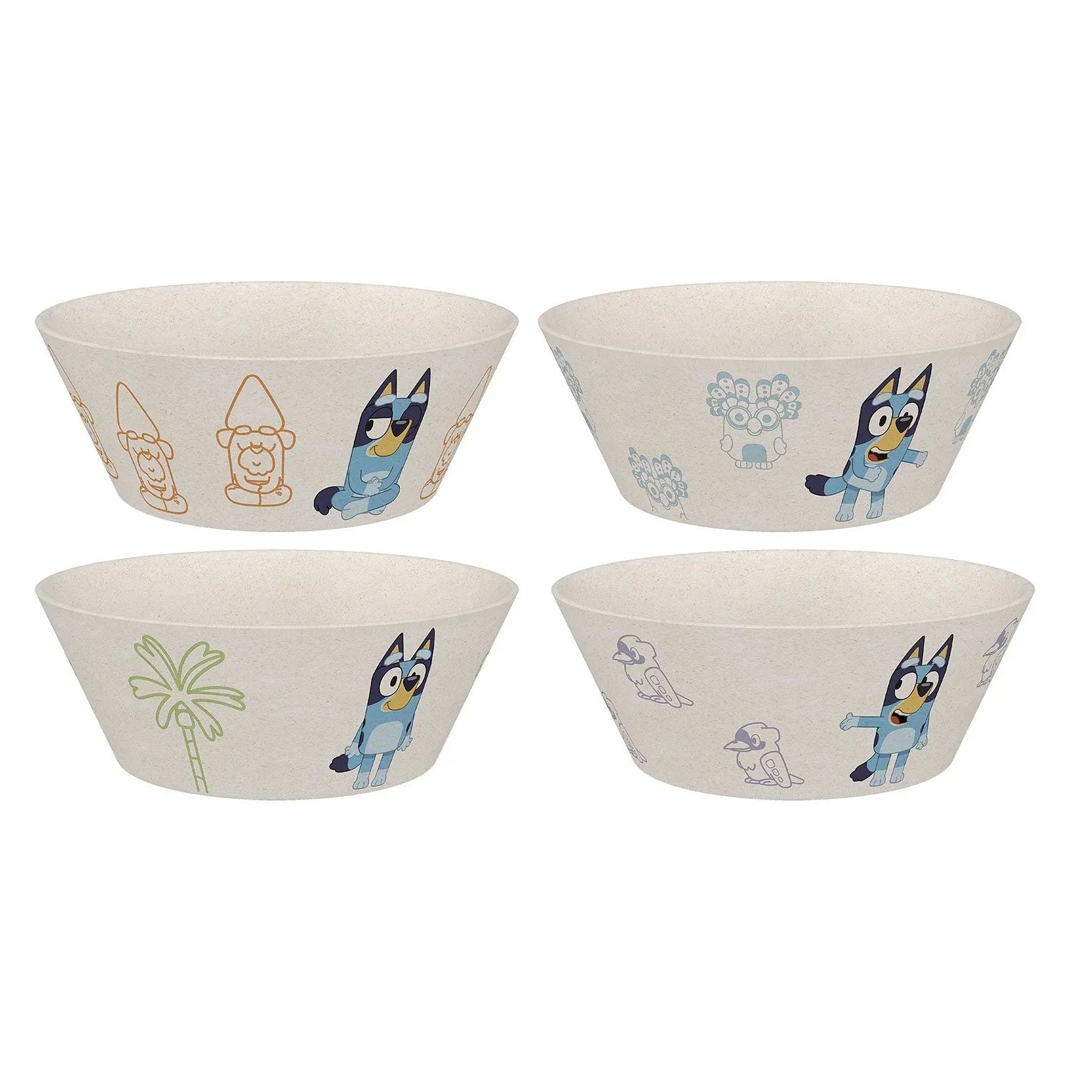Zak Designs 8-Piece Bamboo Melamine Kids Dinnerware Set, Choose Character - USA MEGA SHOP