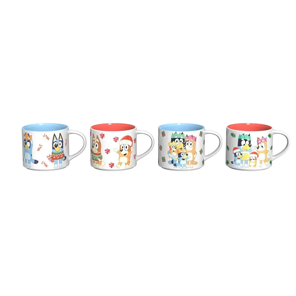 Zak Designs 15oz 4pk Ceramic Holiday Mugs in Gift Box - USA MEGA SHOP