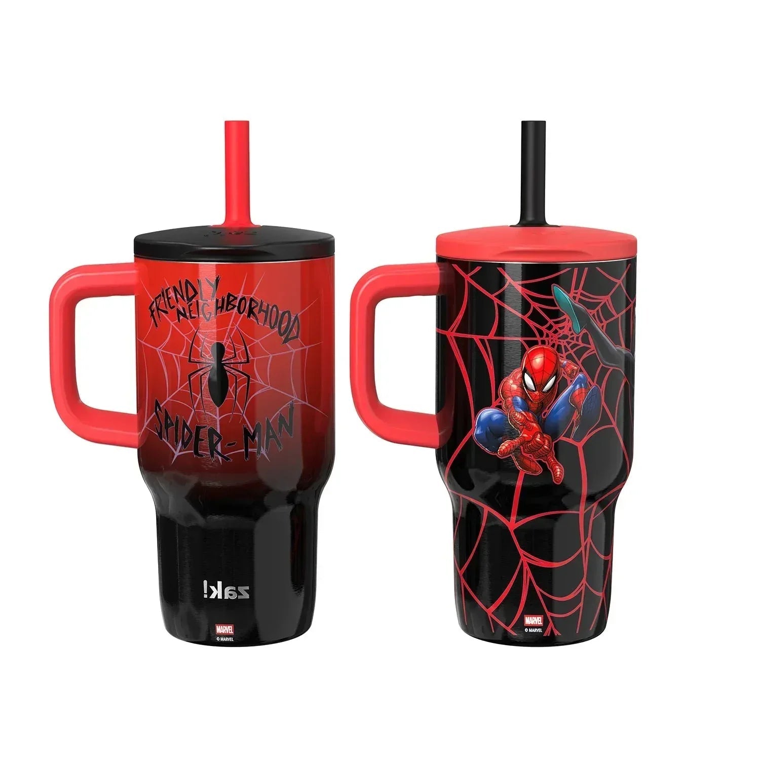 Zak Designs 16-oz Stainless Steel Double-Wall Tumbler for Kids with Straw, 2-Piece Set