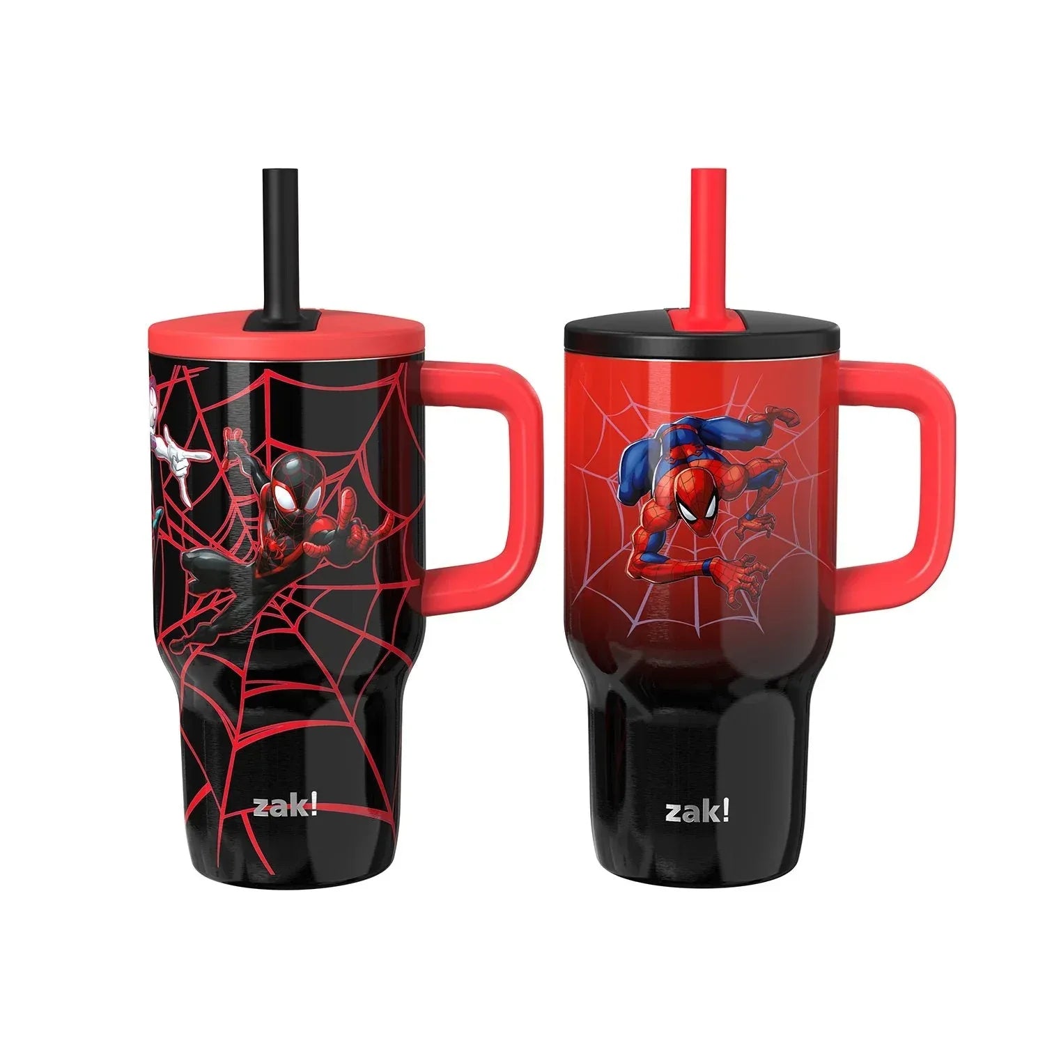 Zak Designs 16-oz Stainless Steel Double-Wall Tumbler for Kids with Straw, 2-Piece Set - USA MEGA SHOP