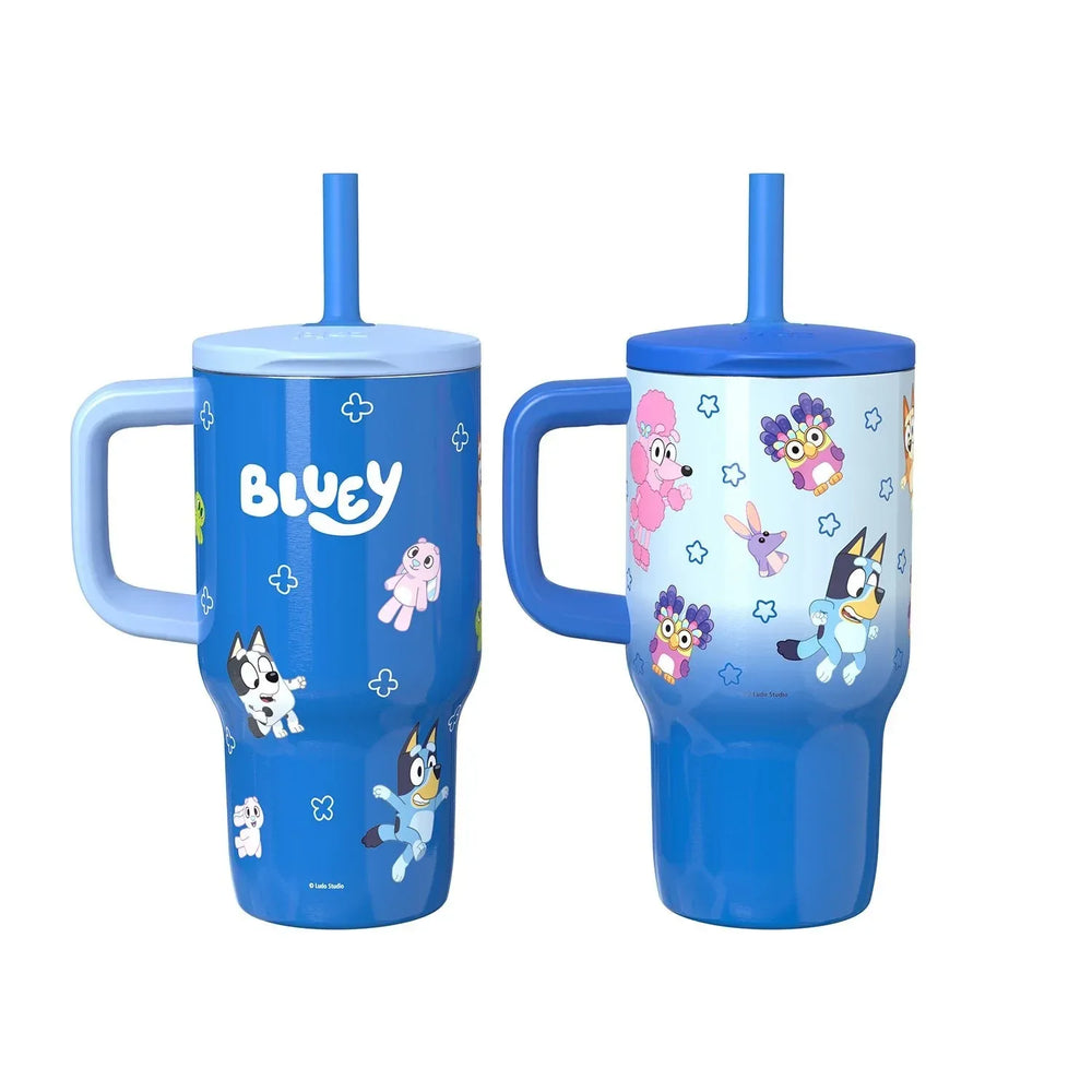 Zak Designs 16-oz Stainless Steel Double-Wall Tumbler for Kids with Straw, 2-Piece Set - USA MEGA SHOP