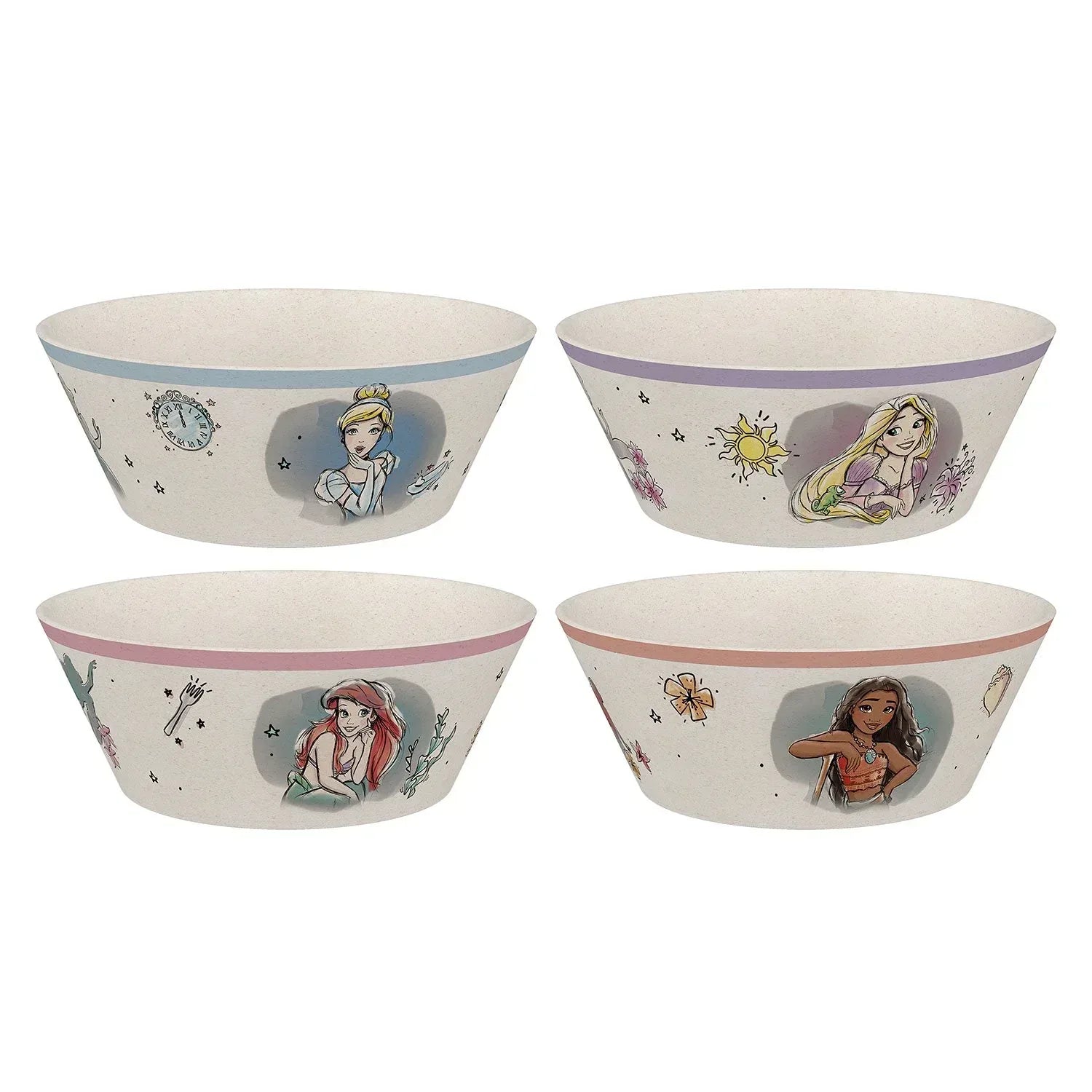 Zak Designs 8-Piece Bamboo Melamine Kids Dinnerware Set, Choose Character