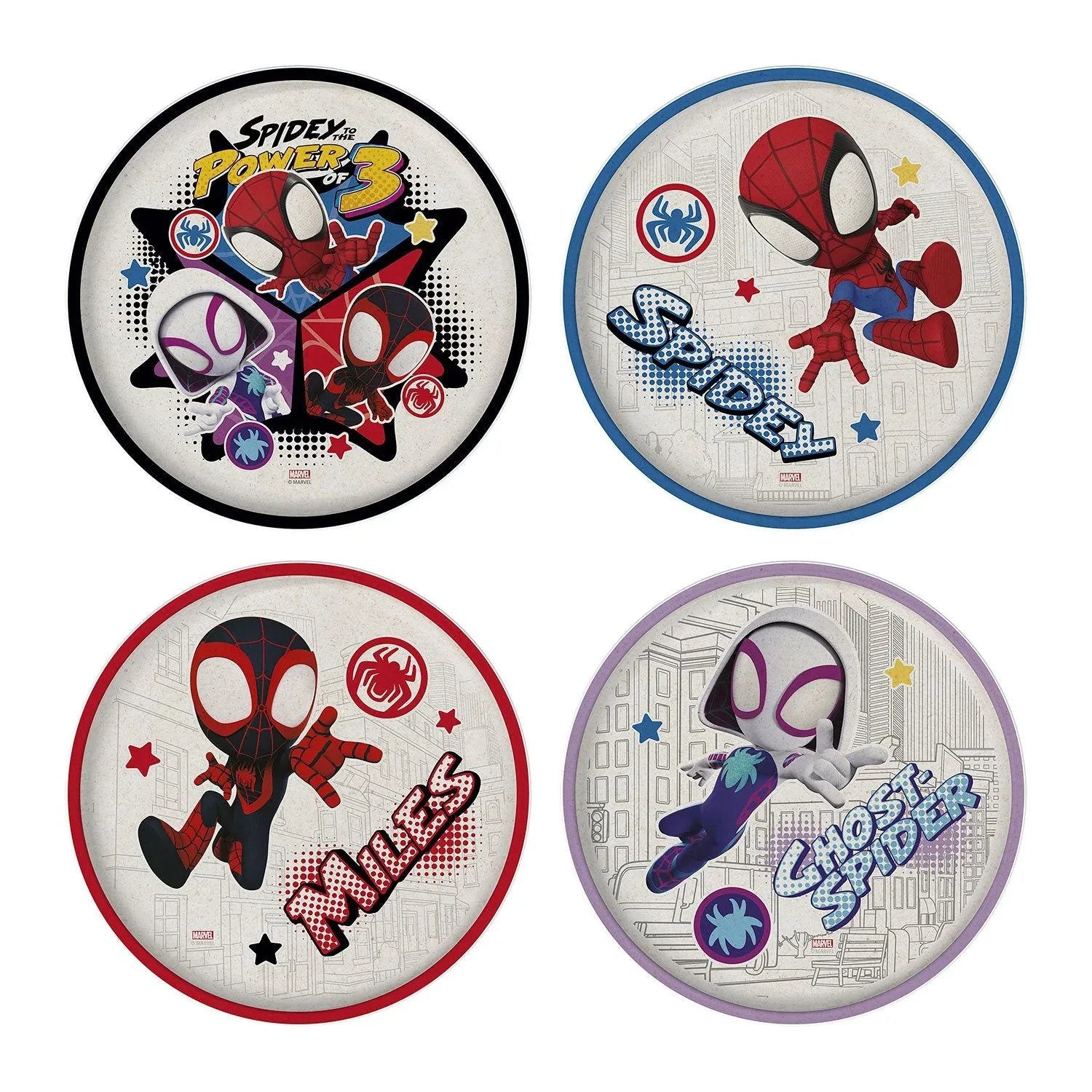 Zak Designs 8-Piece Bamboo Melamine Kids Dinnerware Set, Choose Character - USA MEGA SHOP