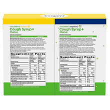 Zarbee’s children’s cough syrup supplement facts panels on box