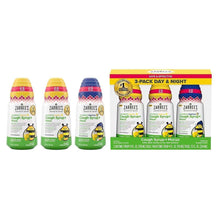 Zarbee’s children’s cough syrup 3-pack day & night bottles and carton