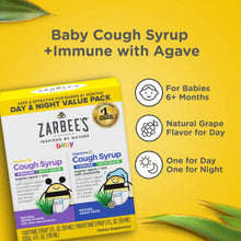 Zarbee’s baby daytime and nighttime cough syrup + immune with agave value pack box